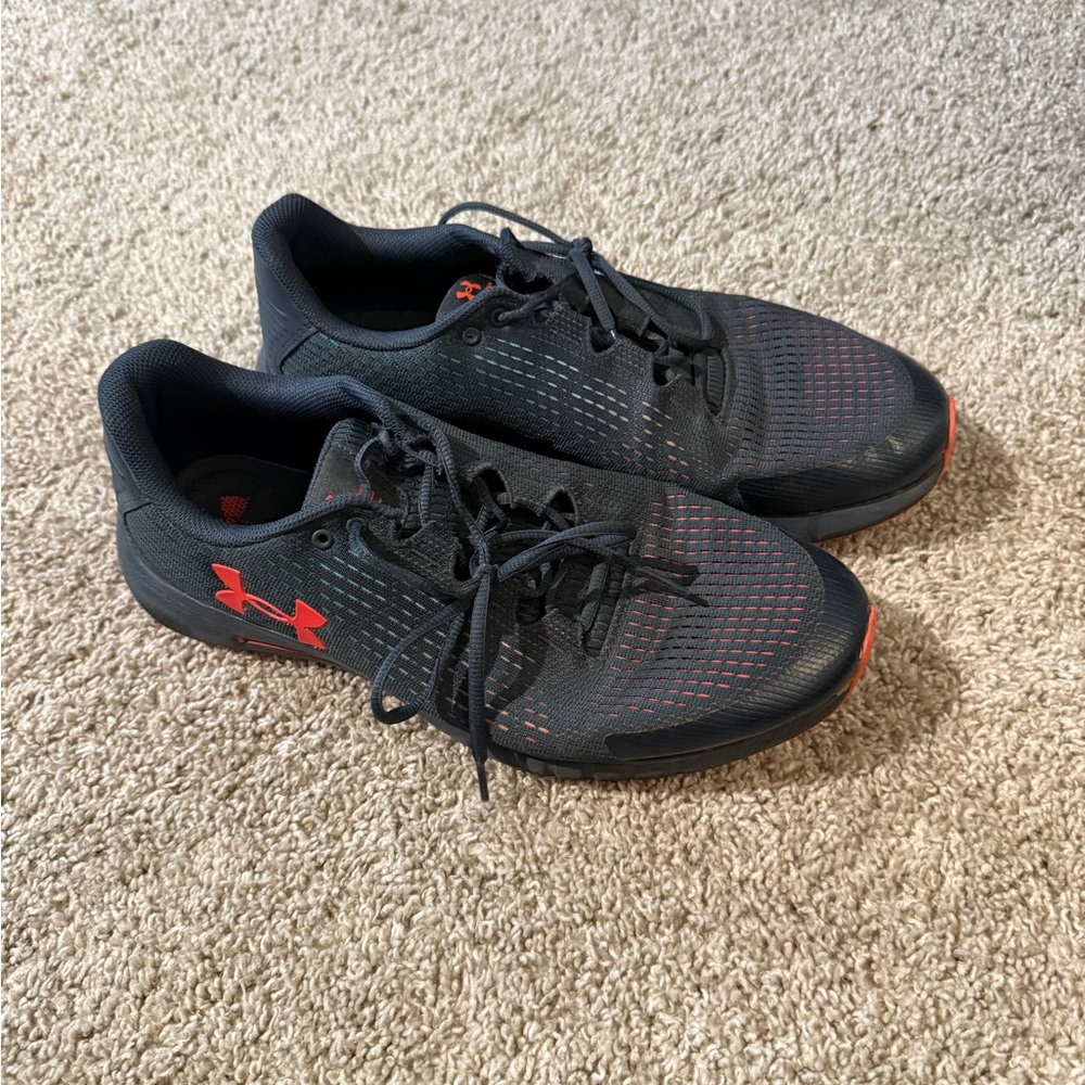 Under Armour Black and Red Athletic Shoes